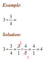 Divide Whole Numbers by Fractions