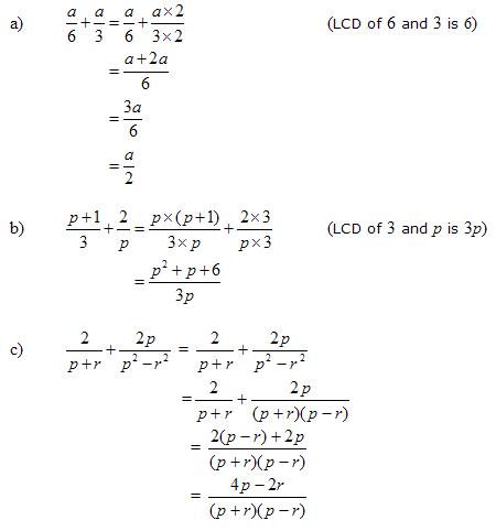 Adding Rational Expressions (worked solutions, examples, videos)
