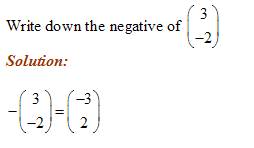 negative vectors