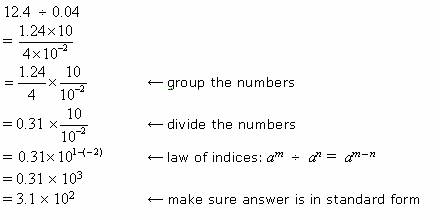 Dividing Numbers in Scientific Notation (with worked solutions & videos)