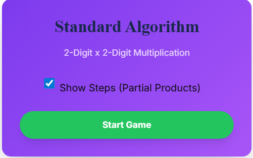 2-digit Multiplication Game