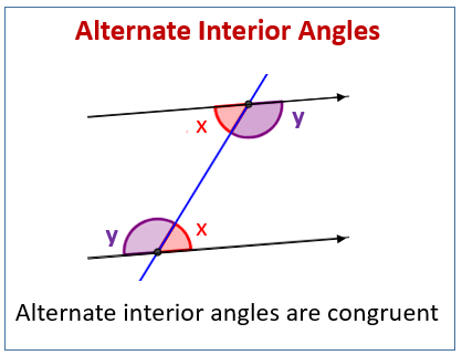 Alternate Interior Angles Examples Solutions Videos