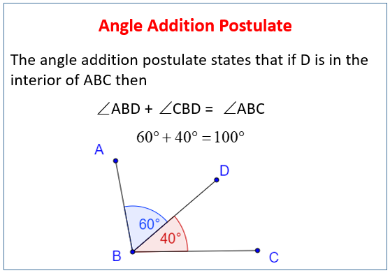 Angle Addition Postulate