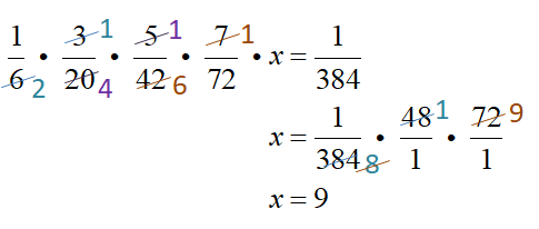 Fractions in Equations Answer