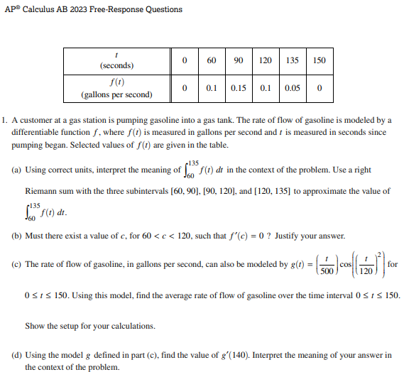 APCalculus AB FRQ 2023