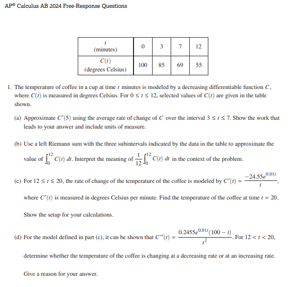 APCalculus AB FRQ 2024