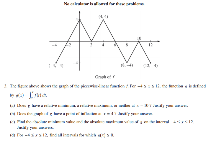 1999 ap calculus ab multiple choice questions