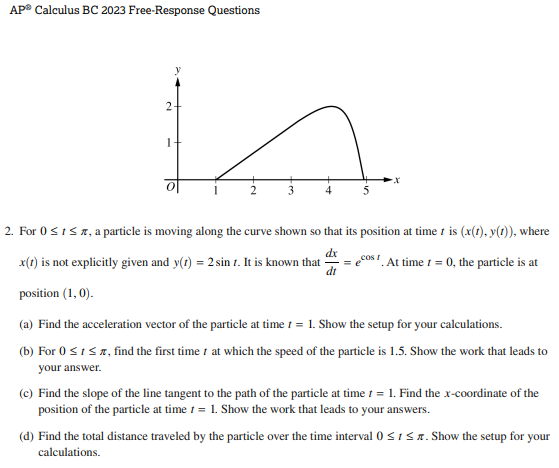 AP Calculus BC FRQ 2023 AP Calculus BC FRQ 2023