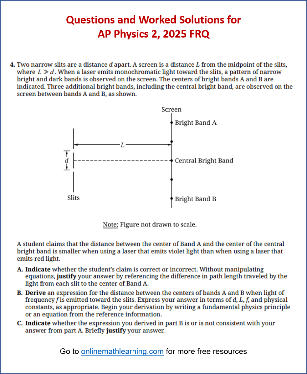 AP Physics 2 FRQ 2025
