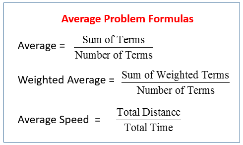 Algebra: Average Word Problems (solutions, videos, examples)