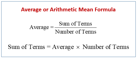 Average, Arithmetic Mean