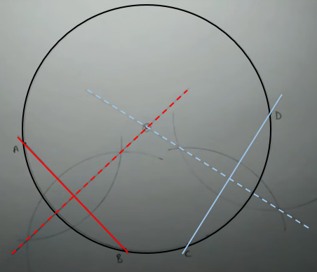 Construct the center of circle Construct the center of circle
