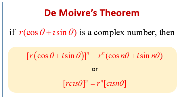 Complex Numbers And De Moivre S Theorem Worksheet Answers
