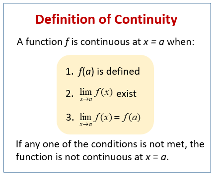 Definition of Continuity