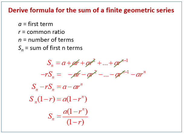 Derive Geometric Series Formula