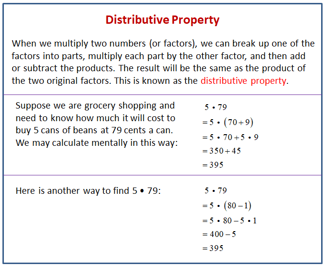 distributive property