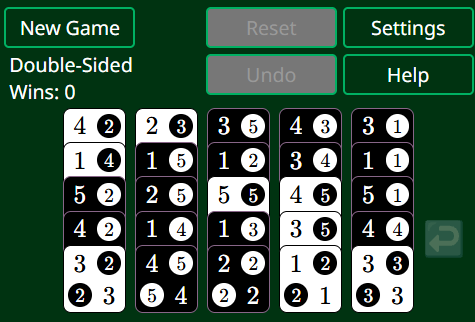 Double-Sided Solitaire Game