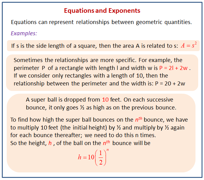 Equations and Exponents