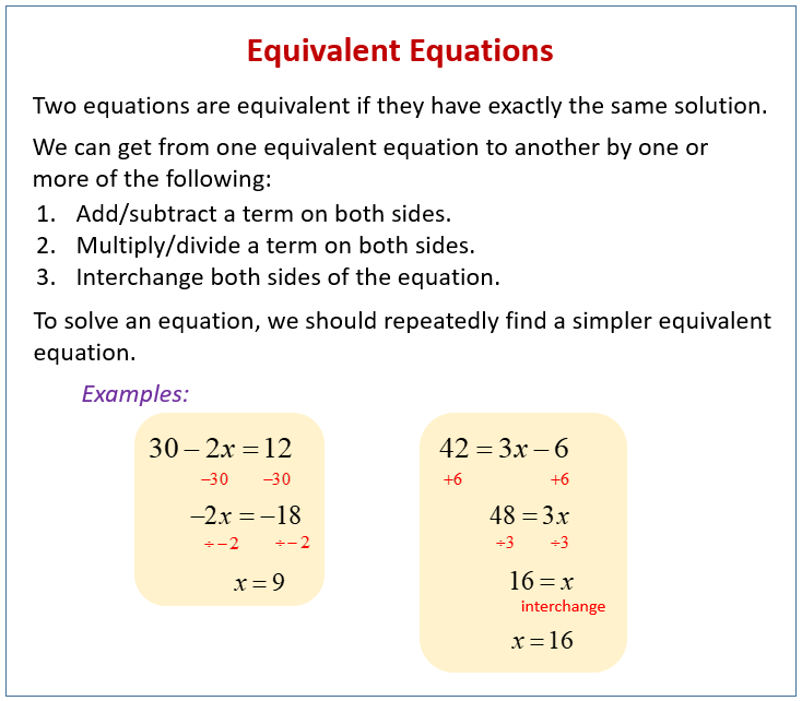 Equivalent Equations Worksheet Worksheets For Kindergarten