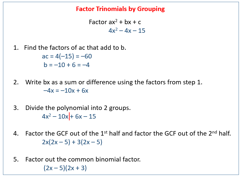 Factoring practice - Learn how to factor - Step by step math instruction 