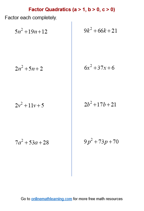 factoring-quadratics-worksheets-printable-online-answers-examples