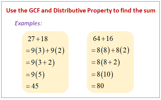 GCF Distributive