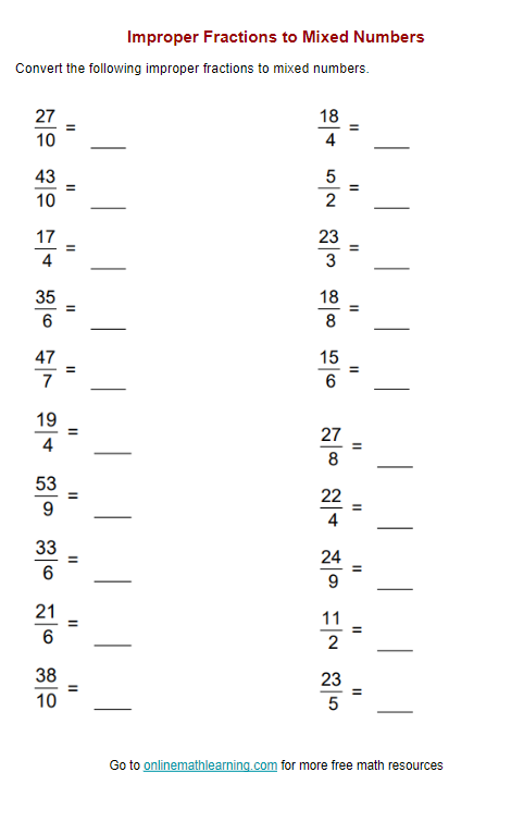 mixed-numbers-and-fractions-worksheet