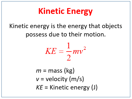 Kinetic Energy Examples (video lessons, examples, step-by-step solutions)