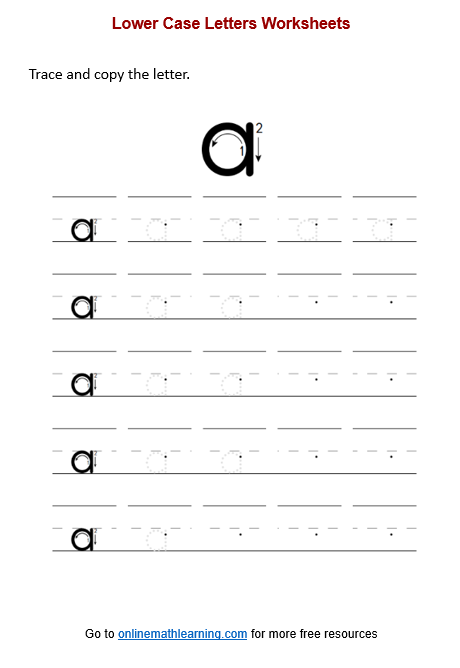 Letter a Worksheet