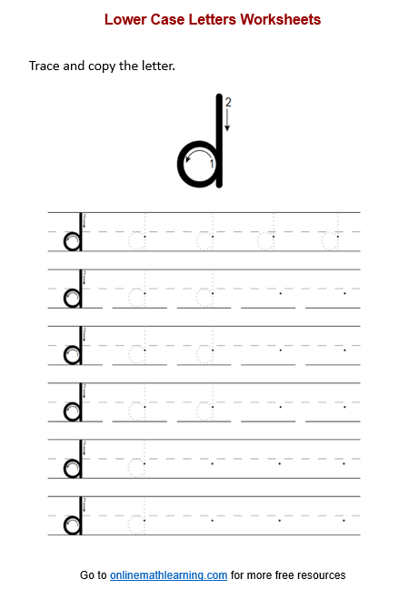 Letter d Worksheet