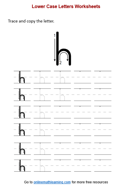 Letter h Worksheet