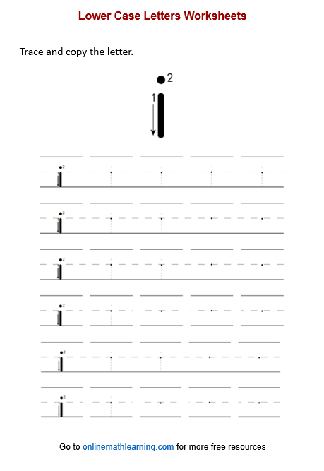 Letter i Worksheet