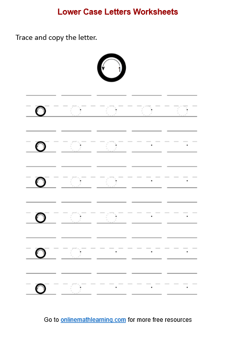Letter o Worksheet