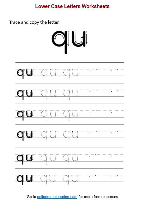 Letter q Worksheet