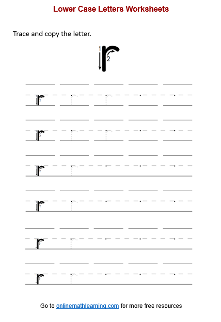 Letter r Worksheet