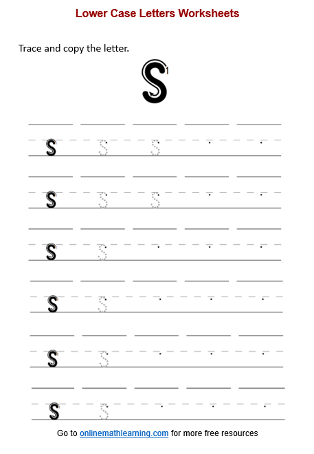 Letter s Worksheet