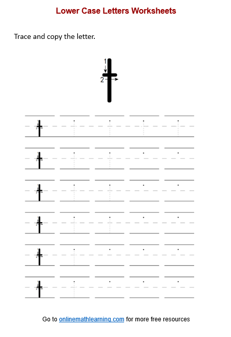 Letter t Worksheet