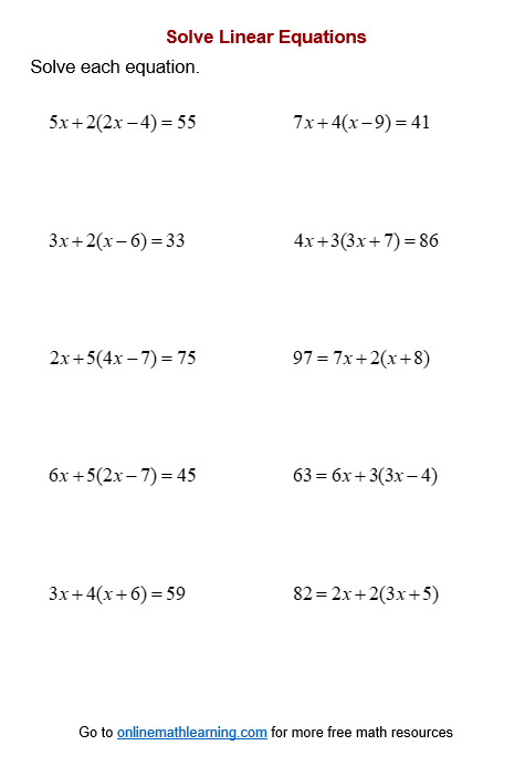 Linear Equations