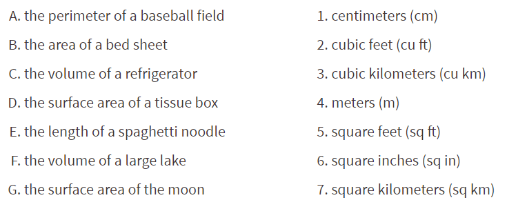 Match Unit of Measurement