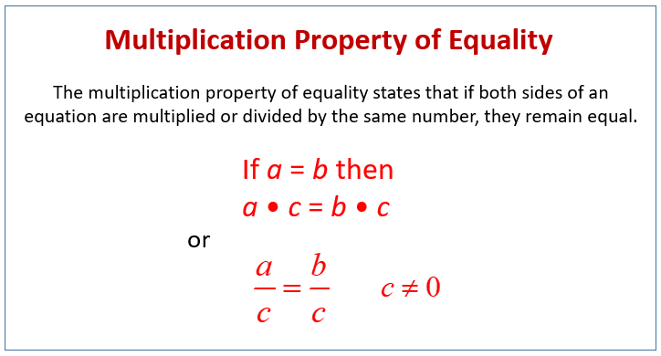 Multiplication Property of Equality