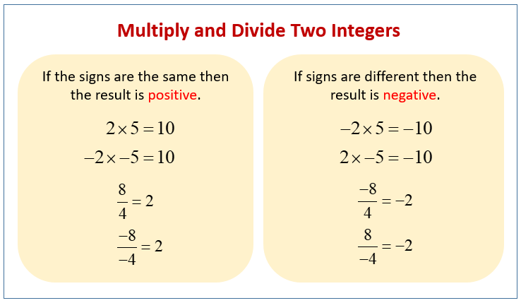 Multiply Divide Integers