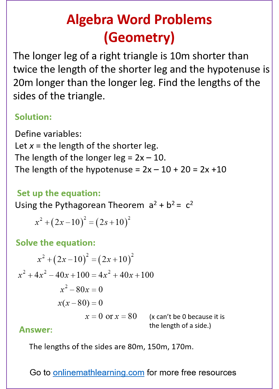 Geometry Word Problem that involve quadratics