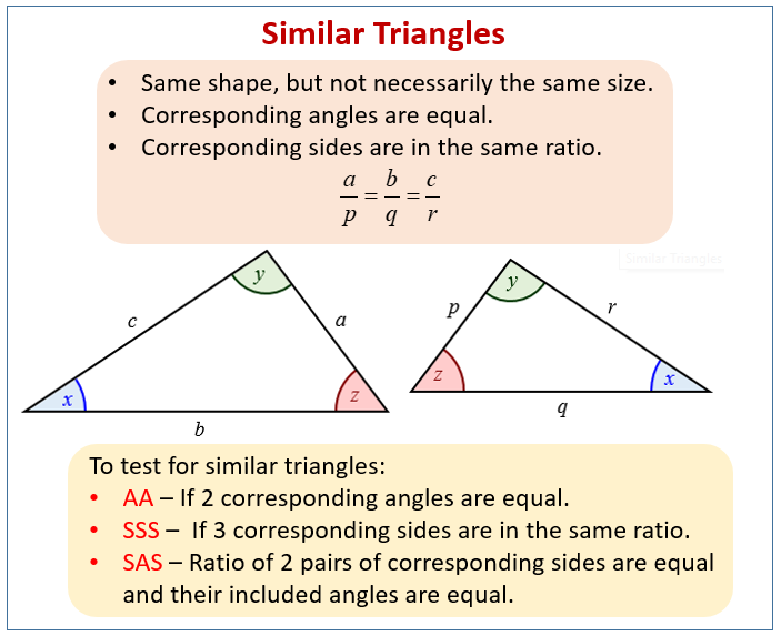Using Similar Triangles (examples, solutions, videos, lessons