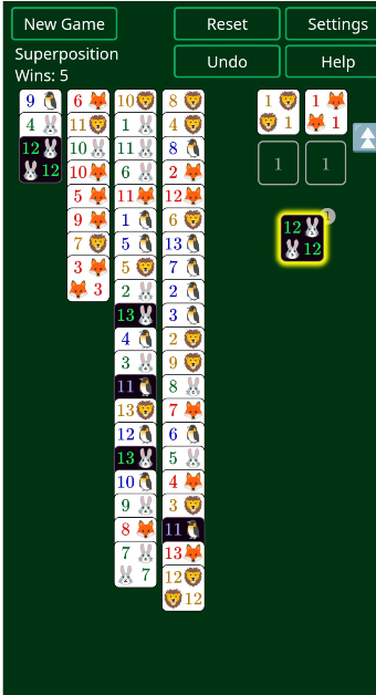 Superposition Solitaire Game