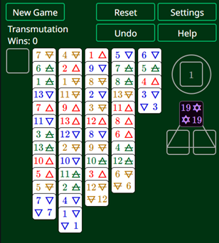 Transmutation Solitaire Game