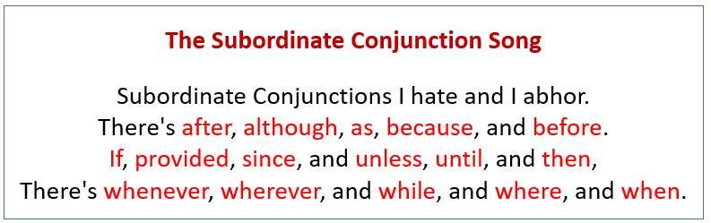 Subordinate Conjunction