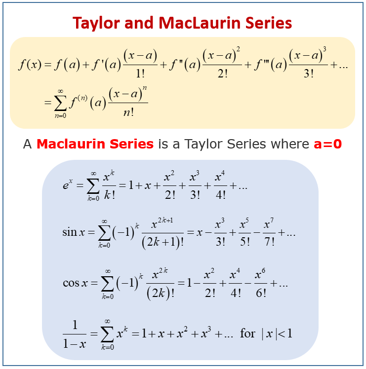 Taylor MacLaurin Series