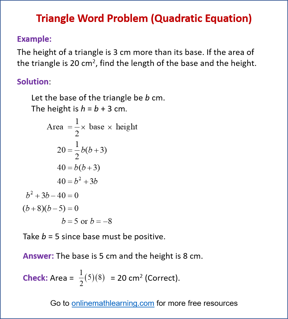 Triangle Word Problem