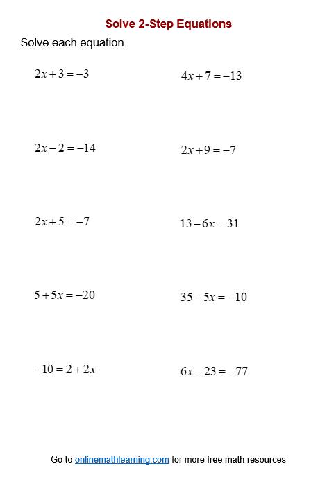 Solving Equations - GCSE Maths - Steps, Examples & Worksheet