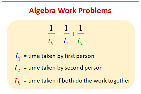 work equation problem solving